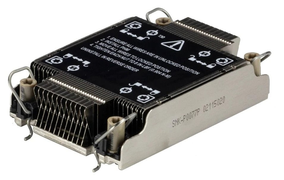 Supermicro SNK-P0077P systeme de refroidissement d’ordinateur Processeur Dissipateur thermique/Radiateur Noir, Acier inoxydable