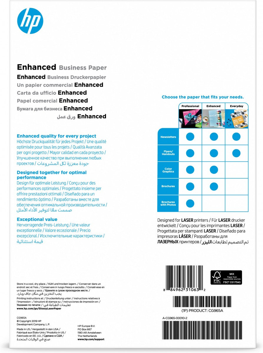 HP 150 Professional glossy paper laser CG965A 150g/m2 A4 150 sheets 1-pack