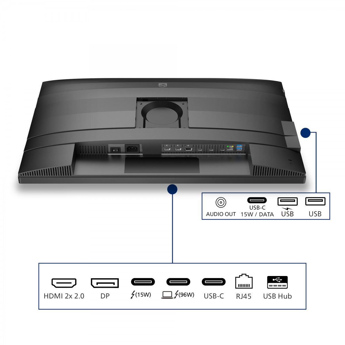 PHILIPS 27B2U6903/00 Ecran 27p UHD LED 16:9 IPS 75Hz 2xHDMI 2.0 DP 1.4 USB-C 3.2 Gen2