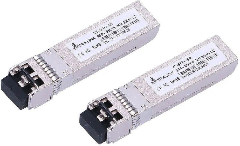 Extralink SFP+ 10G 2-pack | Module SFP+ | 10Gbps, LC/UPC, 850nm, 300m, multimode, DOM, Dédié a HP/Aruba
