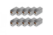 Digitus DN-93901-10 Coupleur Modulaire CAT 5e RJ45 10 Pieces Plaqué Or Argent