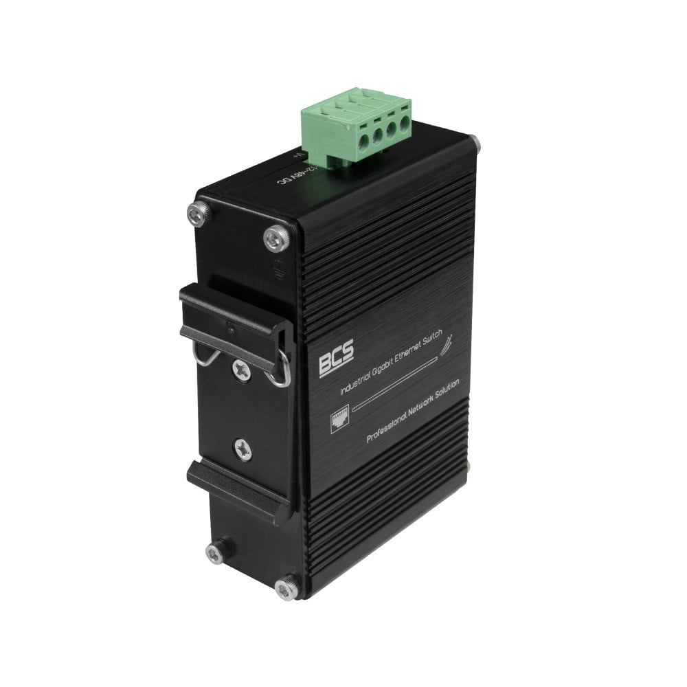 BCS BCS-ISP04G-1SFP Commutateur PoE industriel 4 ports 1Gbps sur rail DIN