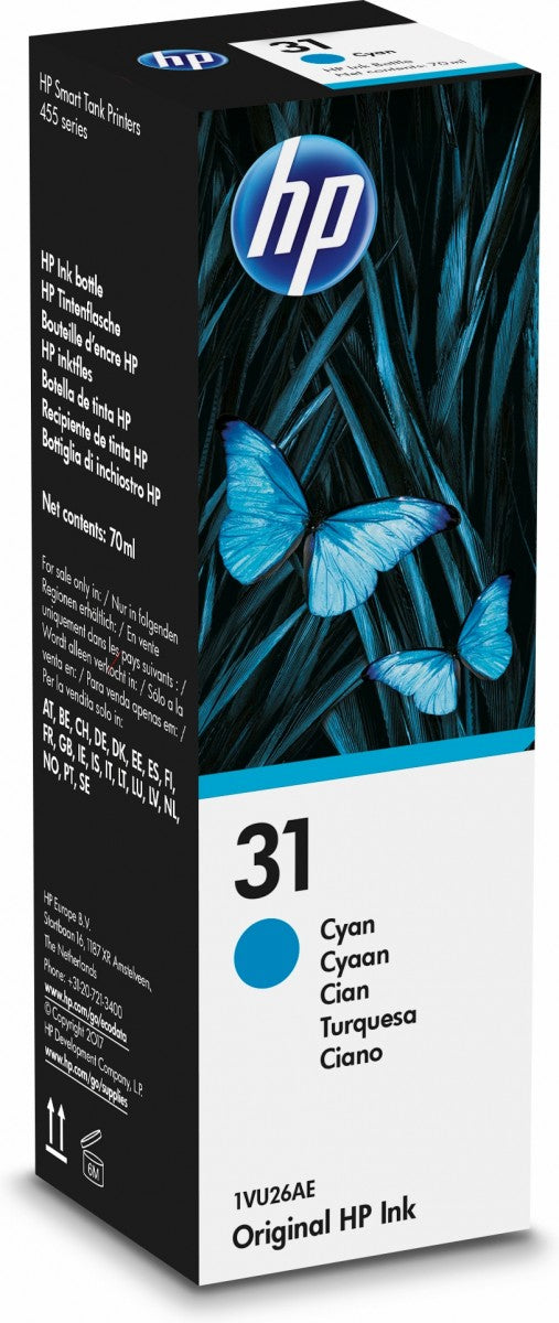 HP 31 Cyan Original Ink Bottle