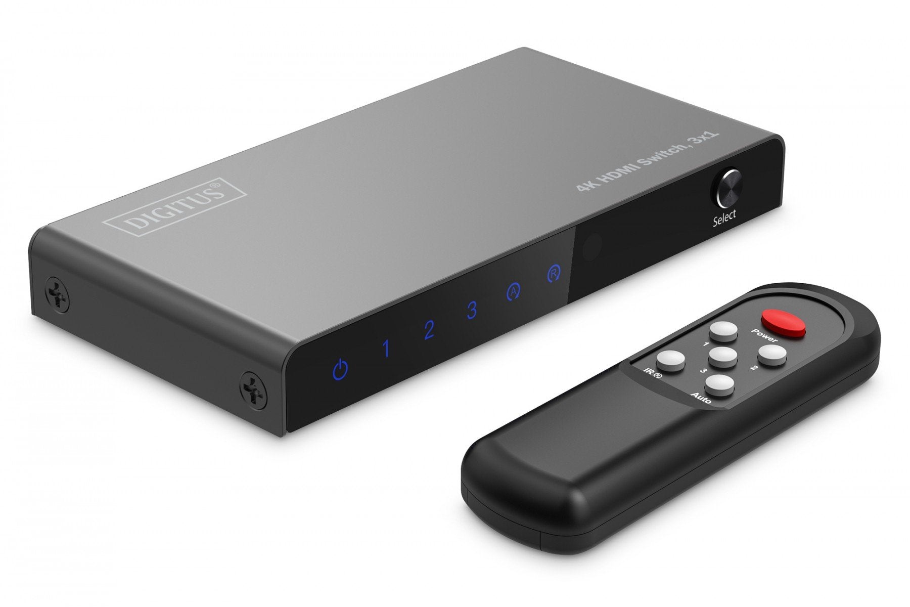 Commutateur HDMI 3x1, 4K/60Hz UHD avec HDR, 18 Gbps, HDCP 2.2