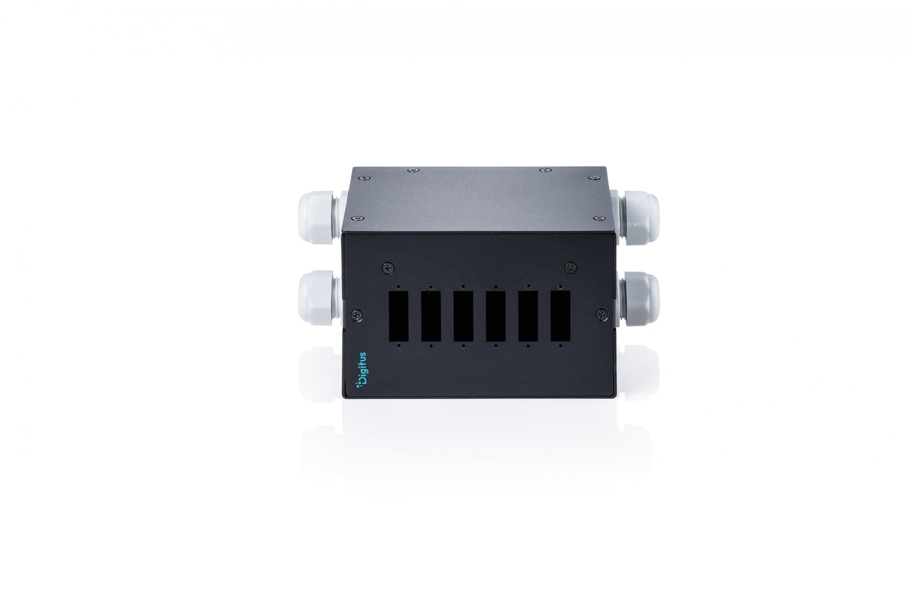 Digitus DN-96990 Répartiteur fibre optique sur rail DIN, 6 ports, SC DX/LC Quad, noir