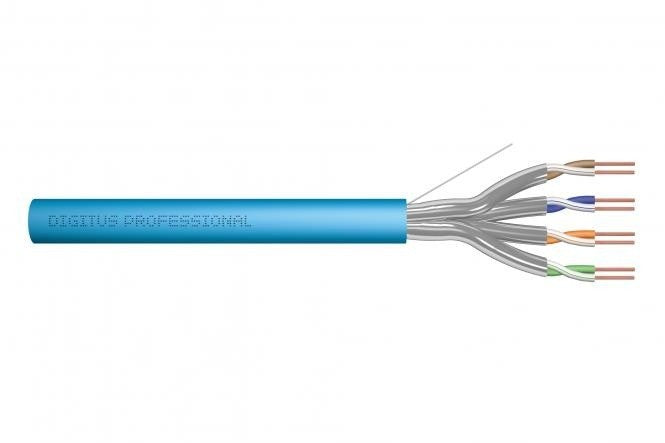 Câble d'installation DIGITUS Cat.6A, U/FTP, B2ca, AWG 23/1, LSOH, 500 m, bleu, bobine