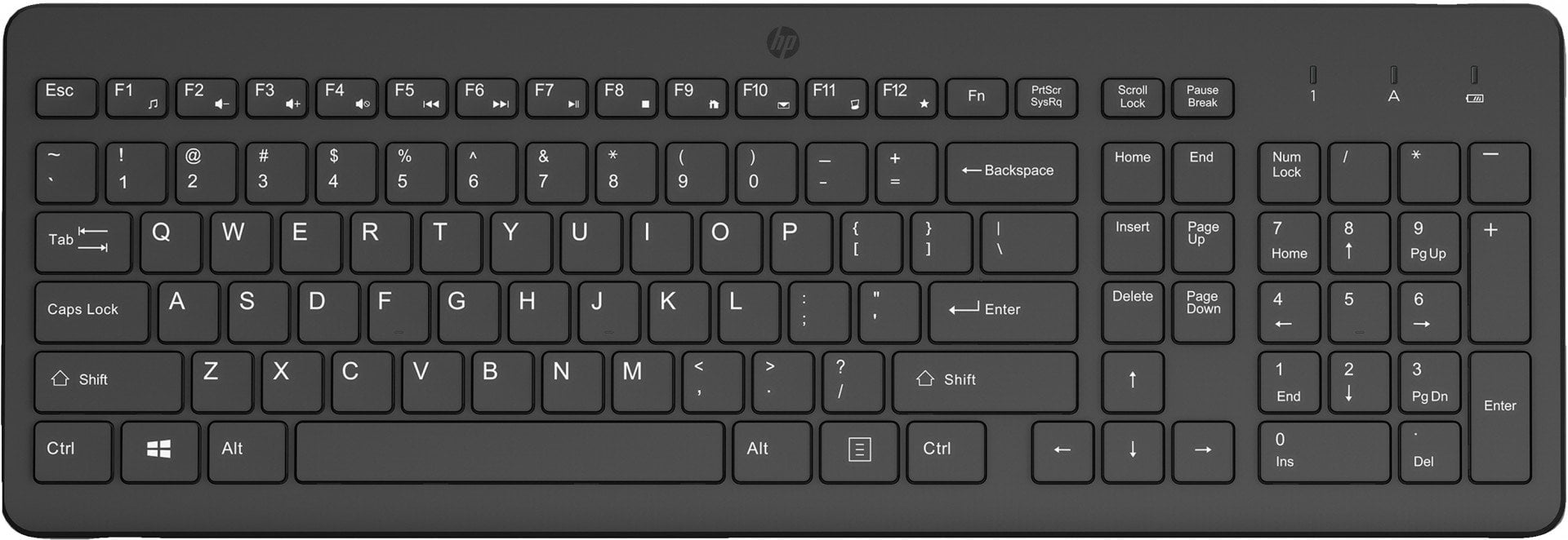 Clavier sans fil HP 225 - récepteur USB - noir QWERTY (805T1AA#ABB)