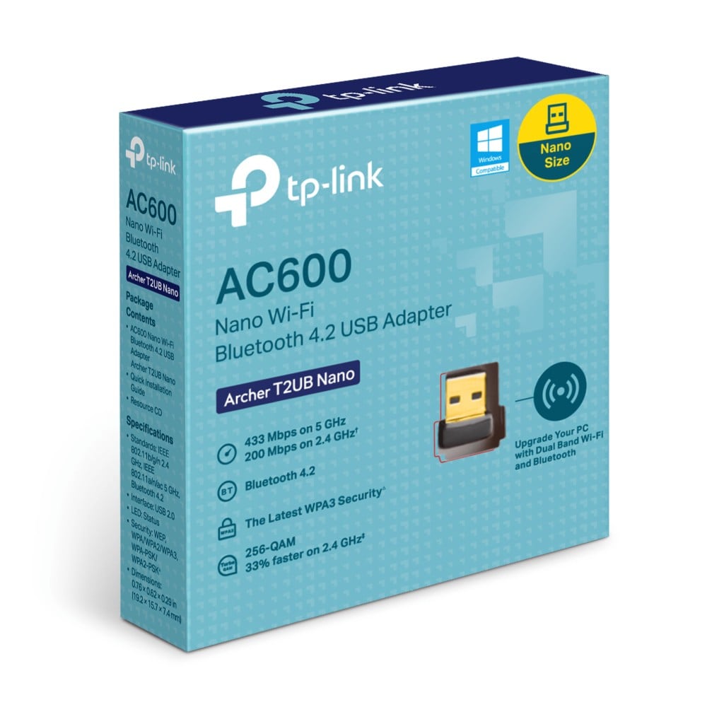 TP-LINK AC600 Nano Dual Band Wi-Fi Bluetooth 4.2 USB Adapter