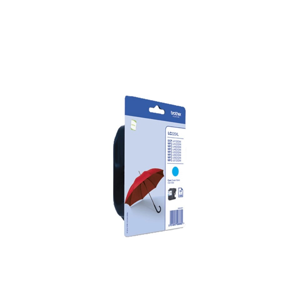 BROTHER LC-225XL ink cartridge cyan high capacity 1-pack blister without alarm