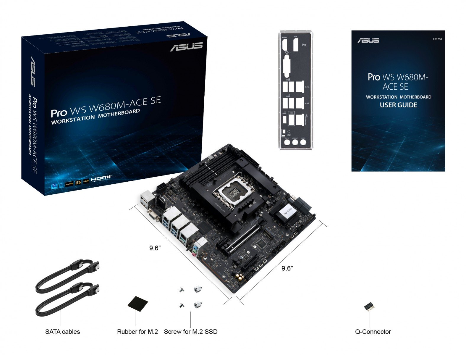 ASUS PRO WS W680M-ACE SE LGA1700 microATX 4DDR5 1xHDMI 1xDP 1xD-Sub 8xSATA 2xM.2
