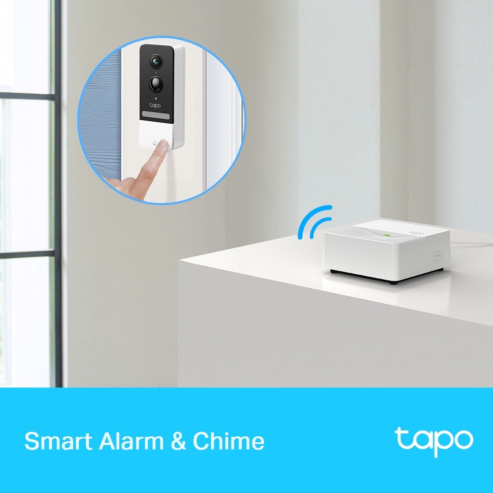 TP-LINK Smart Hub 2.4GHz 868MHz 1x Ethernet Port 90dB Adjustable Audio Alarm 19 Ringtones Up to 64 Switches