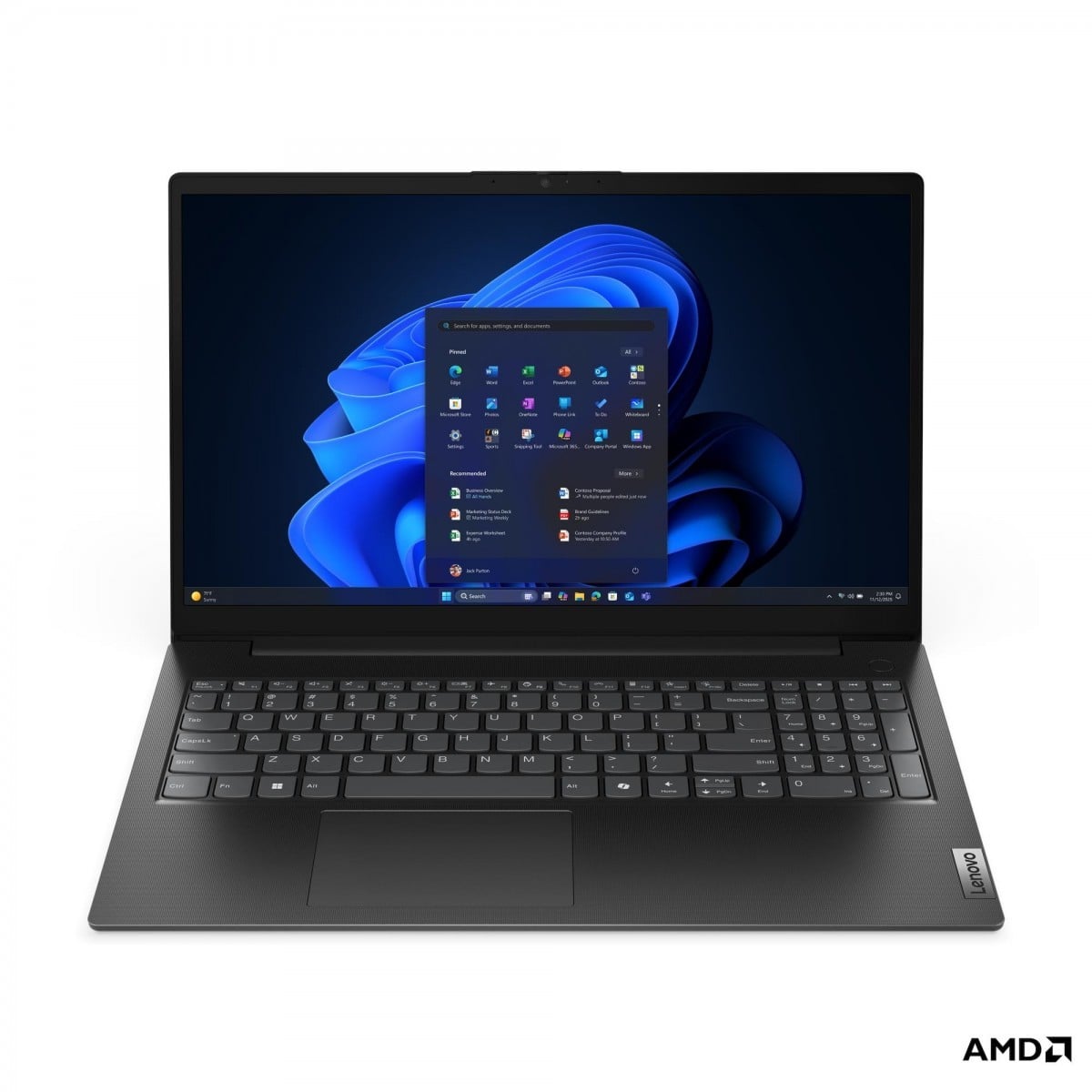 "Lenovo V15 G6 ARP AMD Ryzen™ 7 170 Ordinateur portable 39,6 cm (15.6"") Full HD 16 Go DDR5-SDRAM 512 Go SSD Wi-Fi 6 (802.11ax) Windows 11 Pro Anglais Noir"
