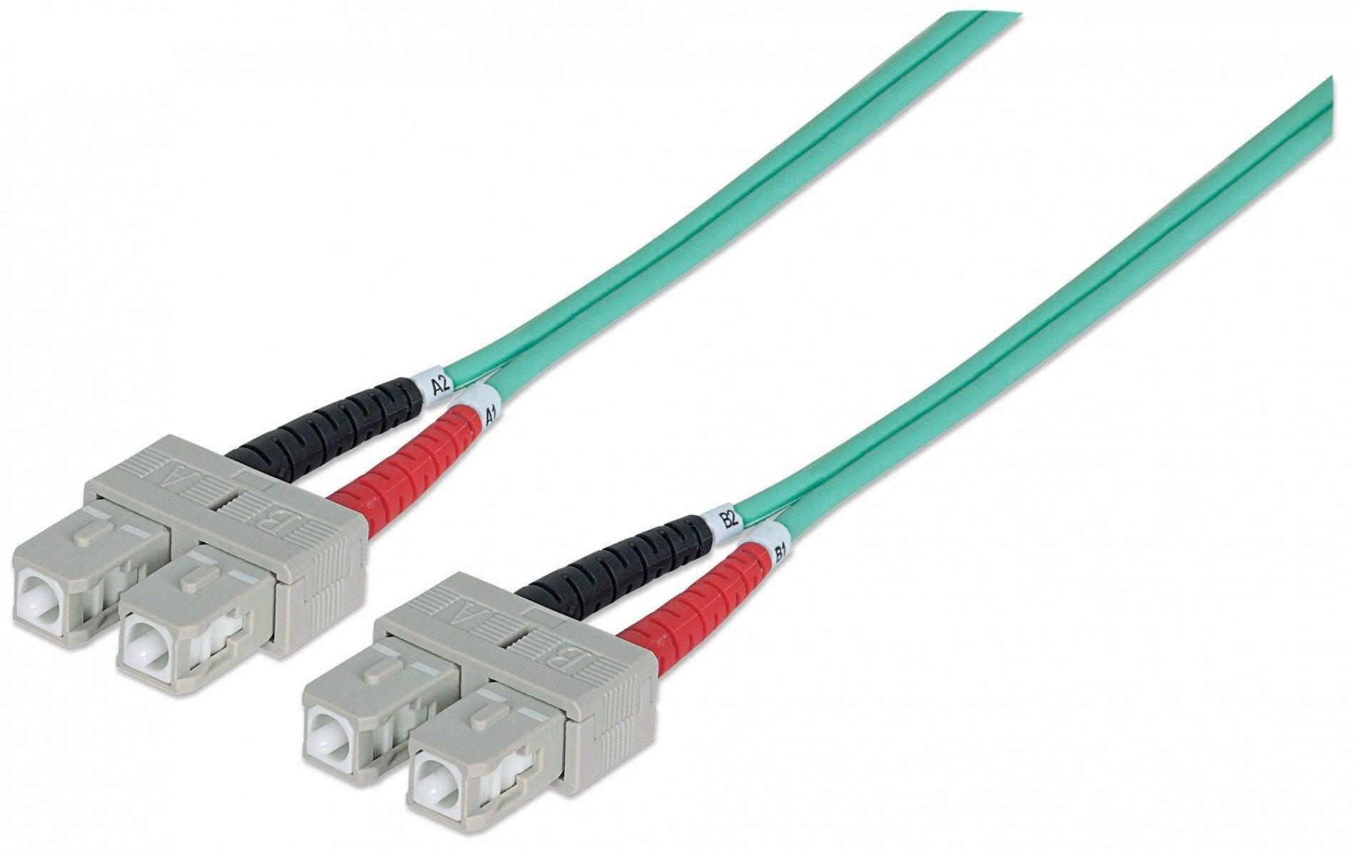 Intellinet 750837 câble de fibre optique 2 m SC OM3 Couleur aqua