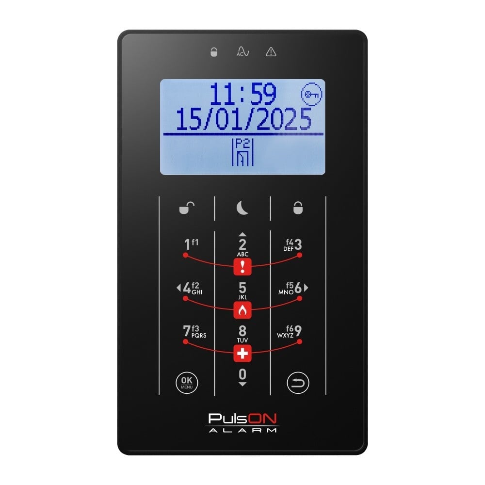 BCS PULSON LCD/S BL Clavier LCD/S noir avec fonction tactile