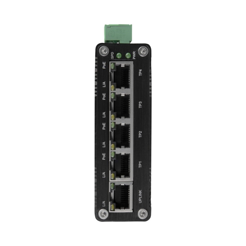 BCS BCS-ISP04G01G Commutateur PoE industriel a 4 ports pour rail DIN 120W