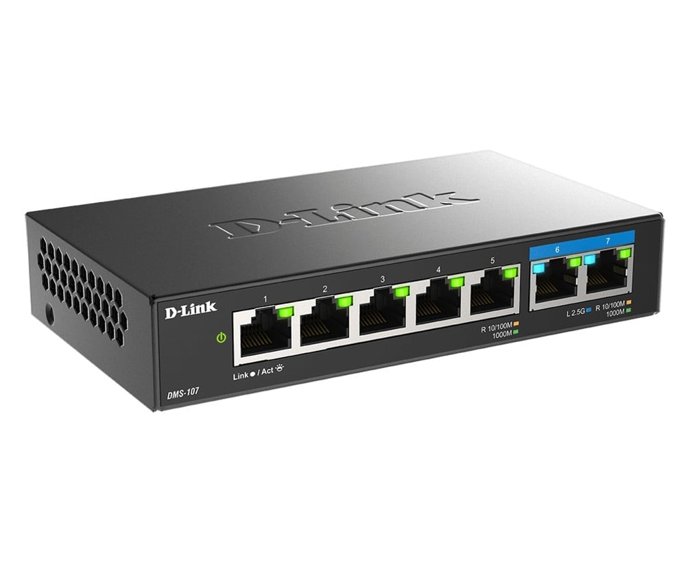 D-Link DMS-107 7-PORT MULTI-GIGABIT UNMANAGED SWITCH