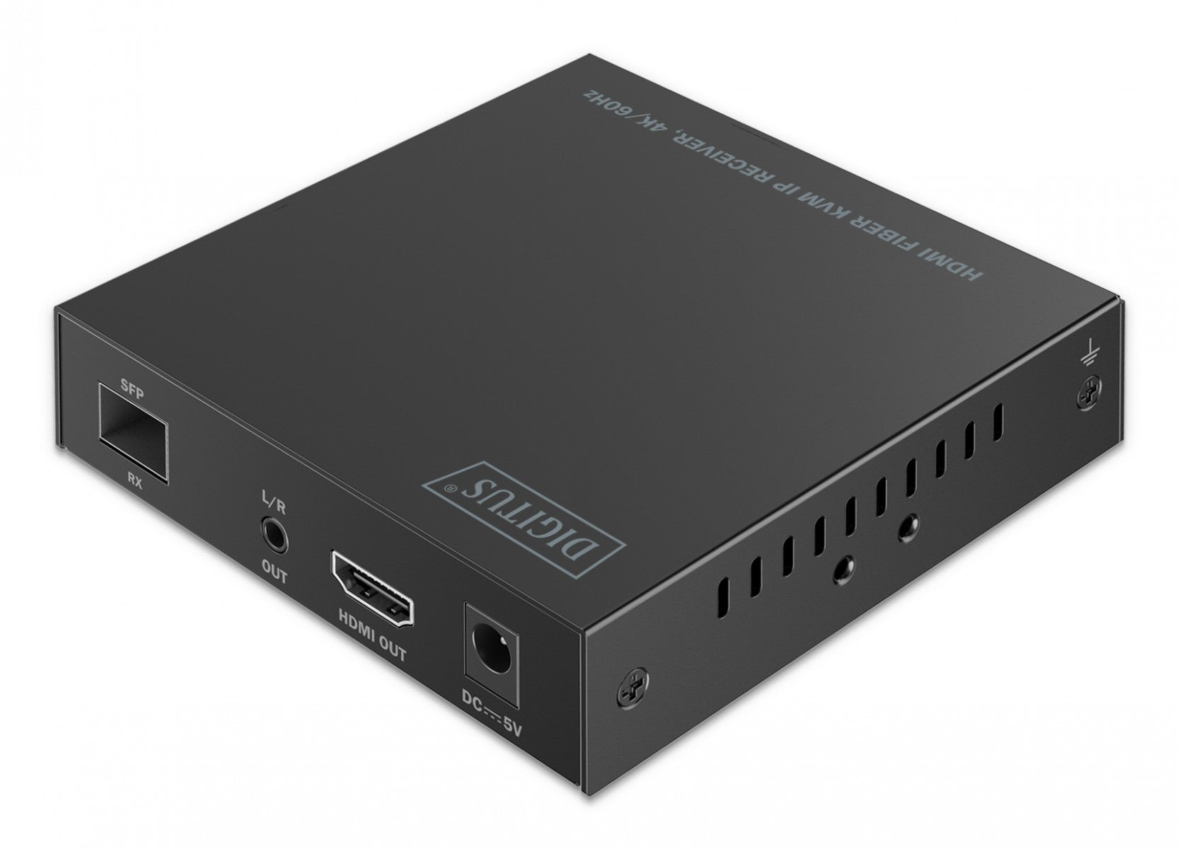 Extenseur HDMI en fibre optique 4K/60Hz avec KVM USB 1.1 sur IP 1G jusqu'a 40 km/300 m/IP 1G - récepteur supplémentaire pour DS-55348