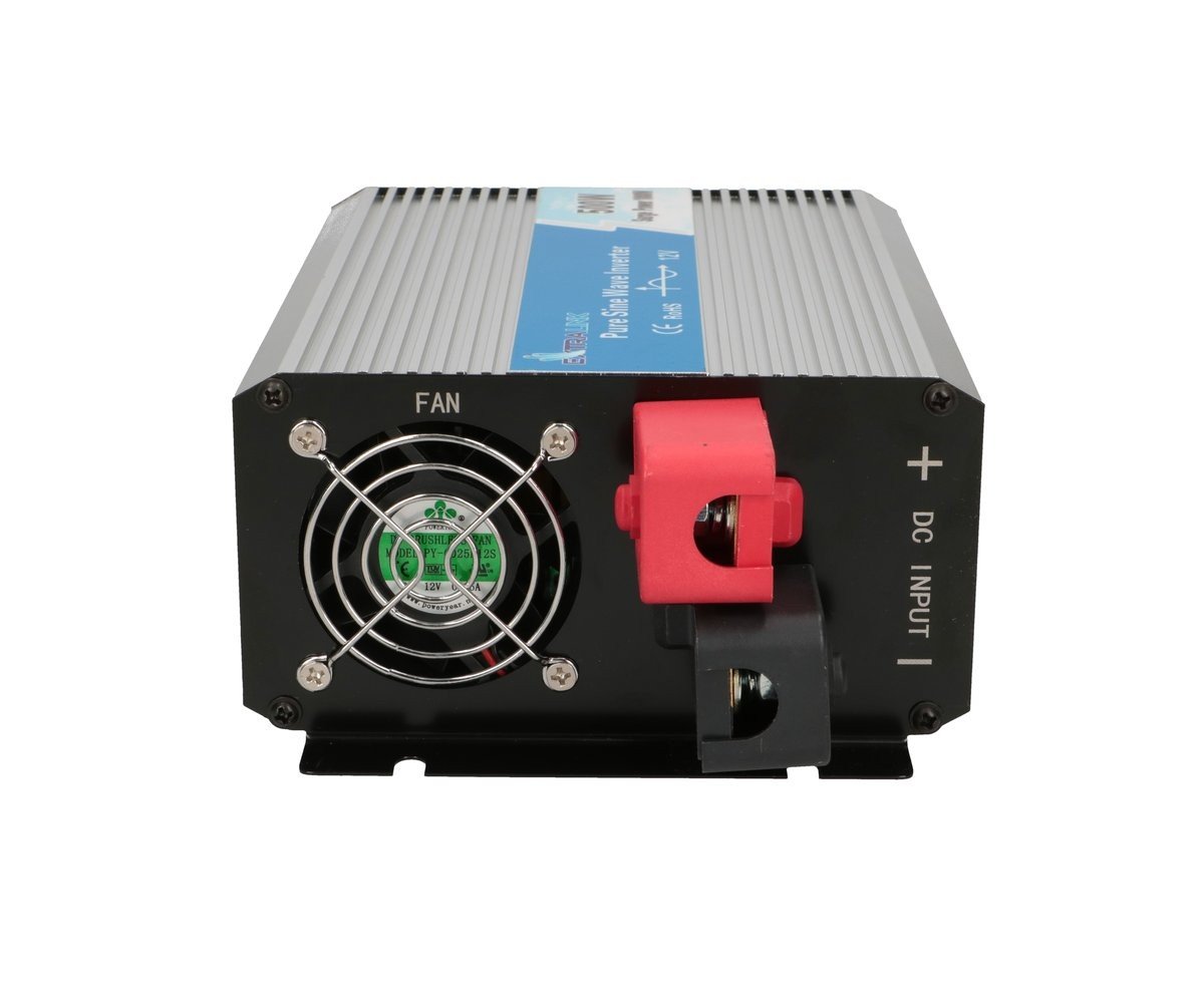 Extralink CAR VOLTAGE CONVERTER 12V - 230V, 500W, PURE SINUS OPIP-500W adaptateur de puissance & onduleur Auto Aluminium, Noir, Argent