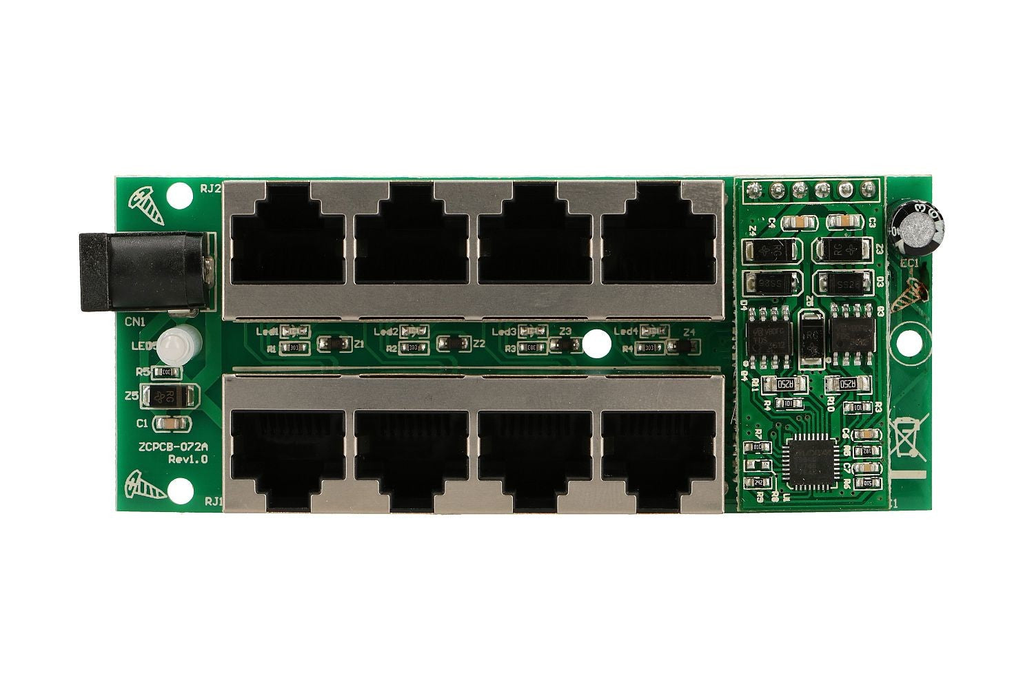 Extralink Injecteur PoE Gigabit 4 Ports | Actif, 4 ports Gigabit 802.3at/af, Mode A