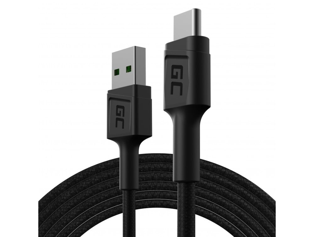 Green Cell KABGC19 câble USB 2 m USB 2.0 USB A USB C Noir