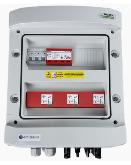 EMITER EM-1146N_DCAC Rozdzielnica DCAC, IP65, SPD DC Noark 1000V type 2, 3 x chaînes PV, 3 x MPPT, SPD AC Noark type 2, 63A 3-F, RCD type A 63A/300mA