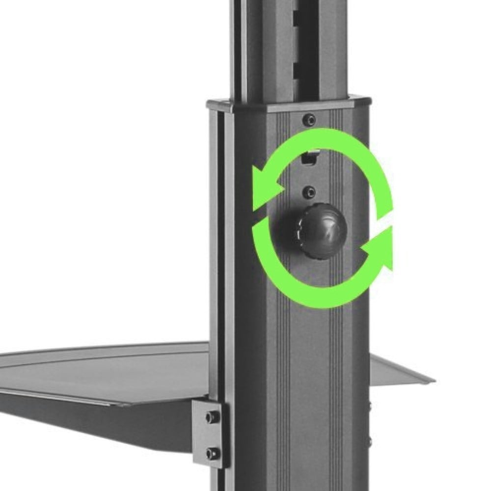 "Techly ICA-TR35 Support TV mobile 32-65"" jusqu'a 35kg étagere AV réglable"