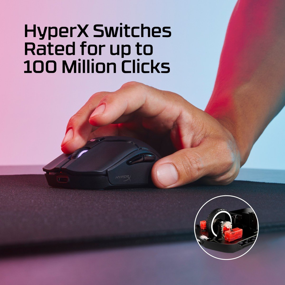 Souris de jeu sans fil HyperX Pulsefire Haste 2 mini - HyperX 26K 26000 DPI 59g noire