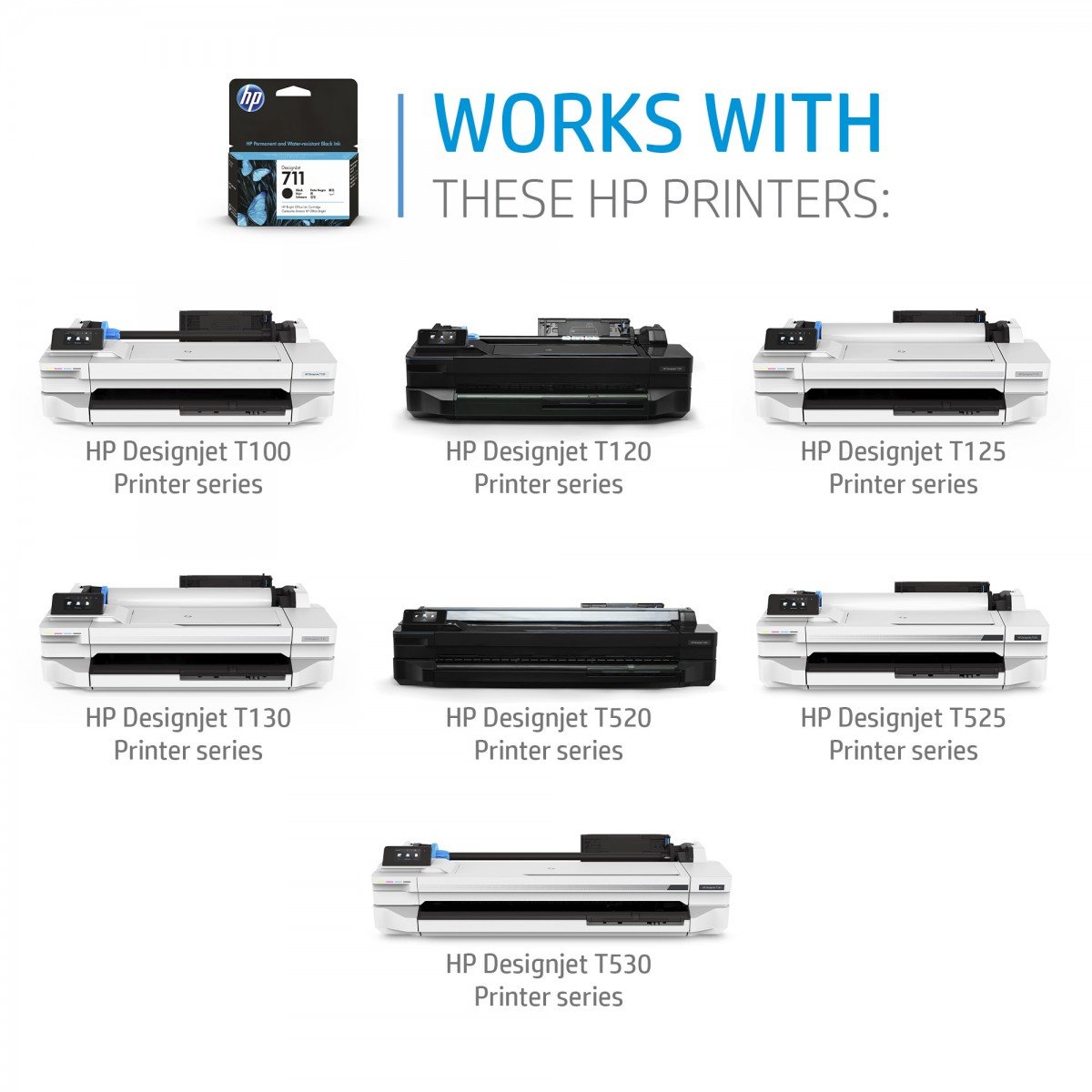 HP 711 original Ink cartridge CZ133A black high capacity 80ml 1-pack