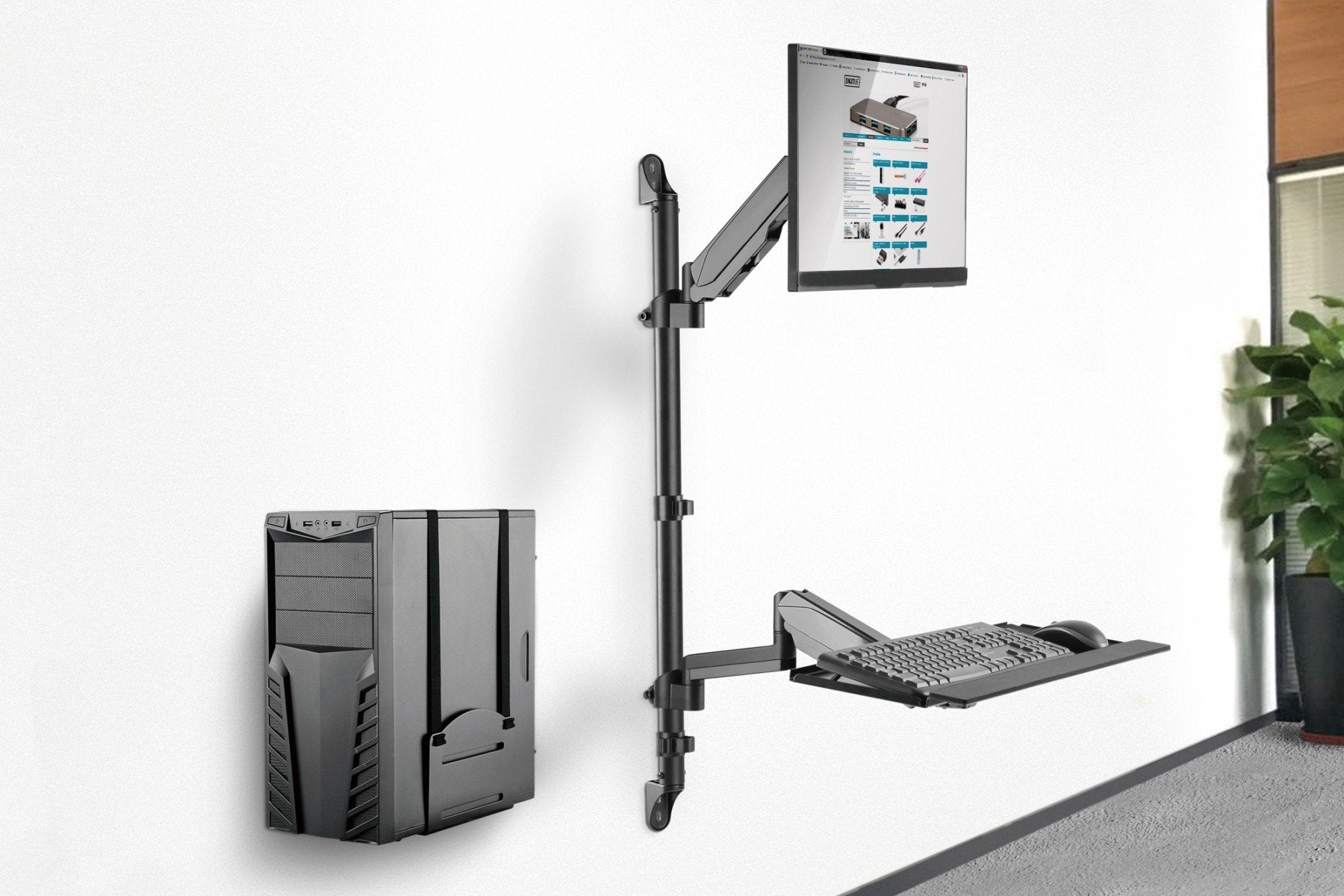 "Digitus DA-90372 support d'écran plat pour bureau 81,3 cm (32"") Noir"