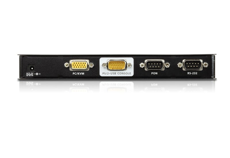 Acces partagé 1 local/distant - Commutateur KVM VGA a un port sur IP (1920 x 1200) - 1920 x 1200 pixels - Ethernet/LAN - Grille de montage - 7,26 W - Noir