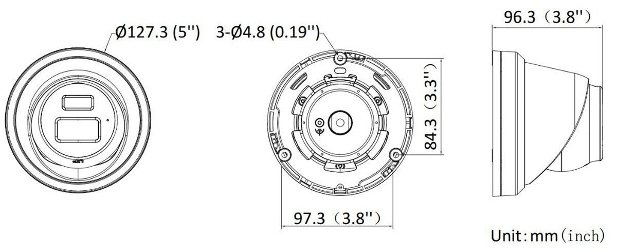 Hikvision DS-2CD2363G2-LI2U(2.8mm) 6 MP caméra réseau turret fixe avec Acusense et éclairage hybride intelligent