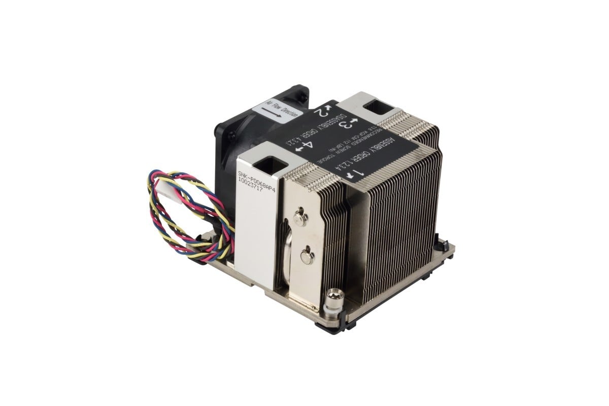Supermicro SNK-P0068AP4 systeme de refroidissement d’ordinateur Processeur Refroidisseur d'air 6 cm Noir, Nickel