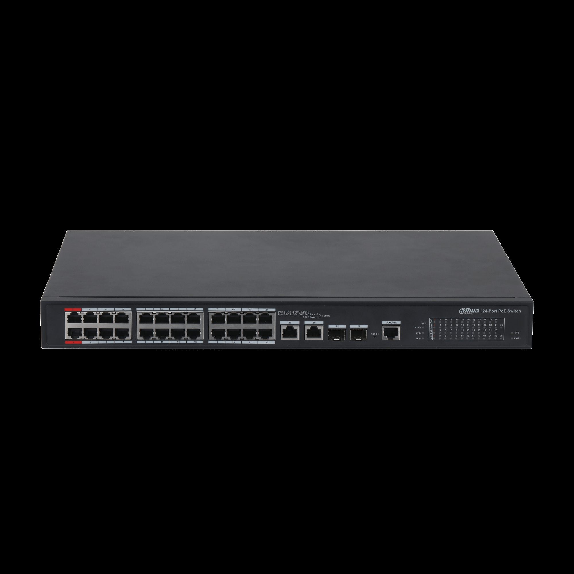 Dahua PFS4226-24ET-360-V3 Switch PoE géré 24 ports 100 Mbps + 2 ports Gigabit