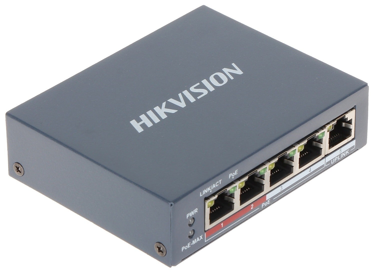 Hikvision DS-3E0105P-E(B) Commutateur POE Fast Ethernet non géré 4 ports