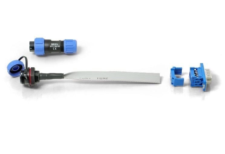 QuWireless QRS232 prise de courant RS-232 Noir, Bleu, Blanc