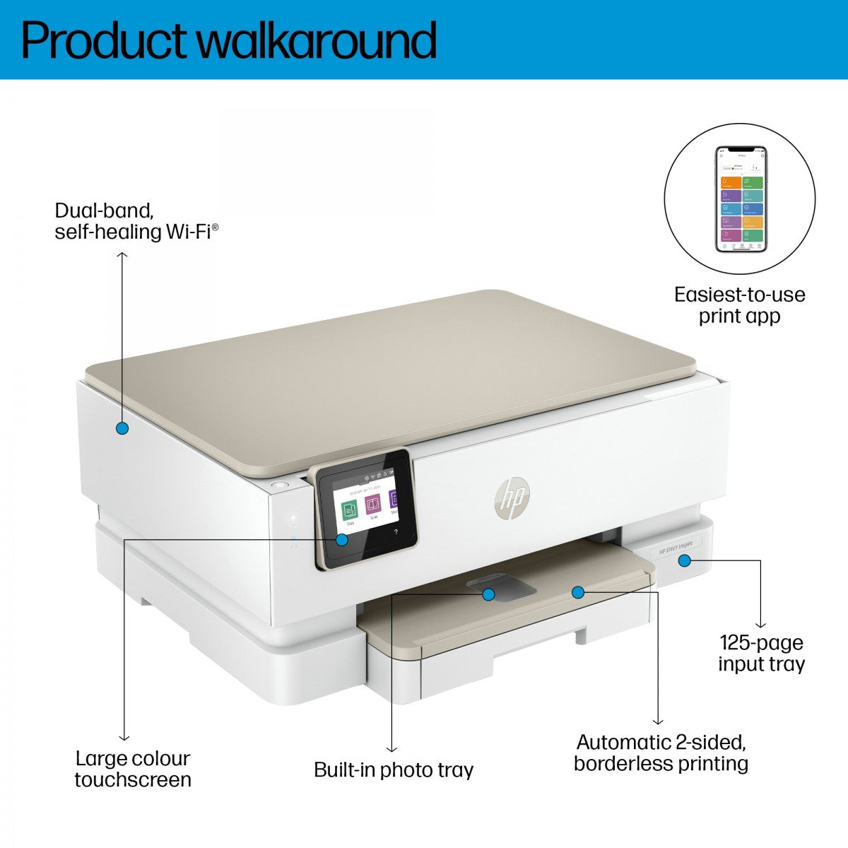 HP Envy Inspire 7220e A4 1200 x 1200 DPI 15ppm Wi-Fi AirPrint