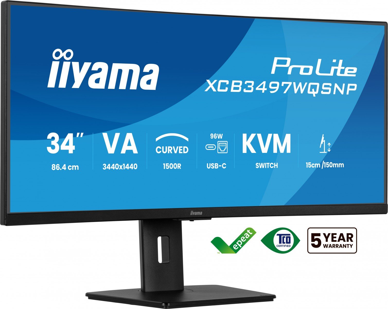 XCB3497WQSNP-B1 34" UW Curved VA-3440x14