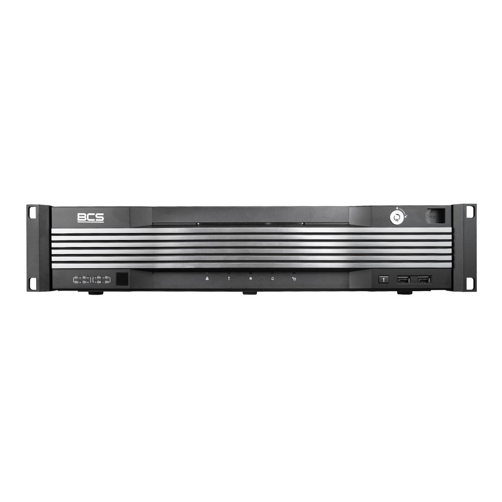 BCS BCS-U-NVR6408R-A-4K(2X12TB) Enregistreur IP 64 canaux avec RAID et support des caméras 12MP