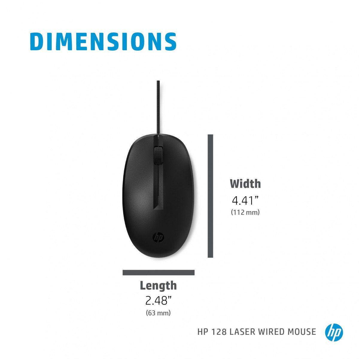 HP 128 laser wired mouse souris filaire
