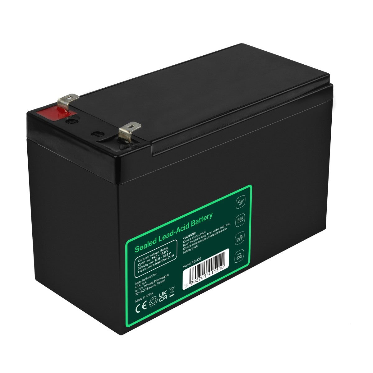 Green Cell AGM05 Batterie de l'onduleur Sealed Lead Acid (VRLA) 12 V 7,2 Ah
