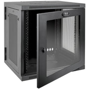 SmartRack 12U Petite Enceinte Rack Murale Profondeur UPS, Fenetre en Acrylique Transparent, Arriere Charniere