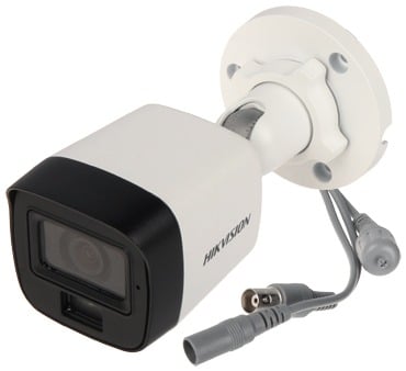 Hikvision DS-2CE16K0T-LPFS(2.8mm) 3K Caméra Mini Bullet avec Audio et Éclairage Hybride Intelligent Fixe