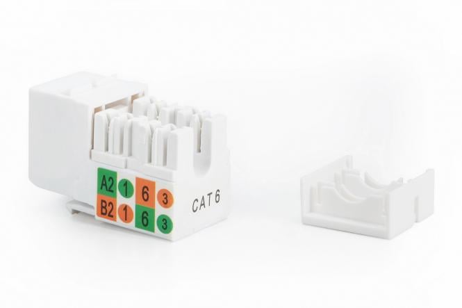 DIGITUS DN-93501 Module Keystone CAT 5e non blindé RJ45 LSA blanc