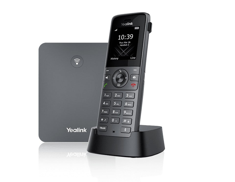 Yealink W73P Téléphone IP Mobile Sans Fil Gris Écran de 1,8 Pouce 100 Entrées de Répertoire Téléphonique