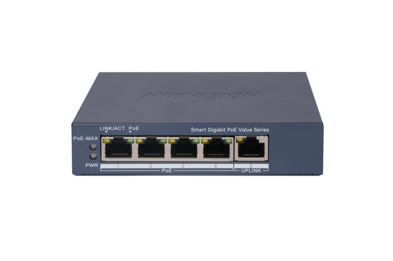 Hikvision DS-3E1505P-EI/M(O-STD) Commutateur POE Gigabit Intelligent 4 Ports