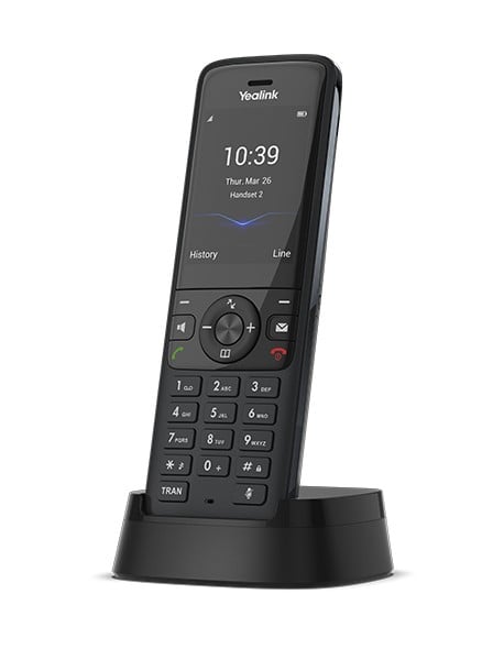 Yealink W78H Téléphone Sans Fil avec Écran TFT Noir 21h de Temps de Conversation