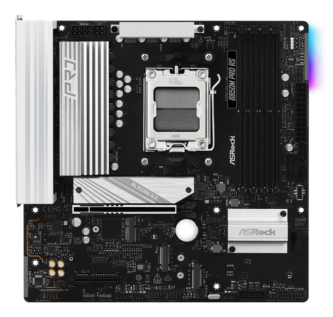 Carte mere ASRock B850M Pro RS pour processeurs AMD Ryzen 7000 avec support DDR5