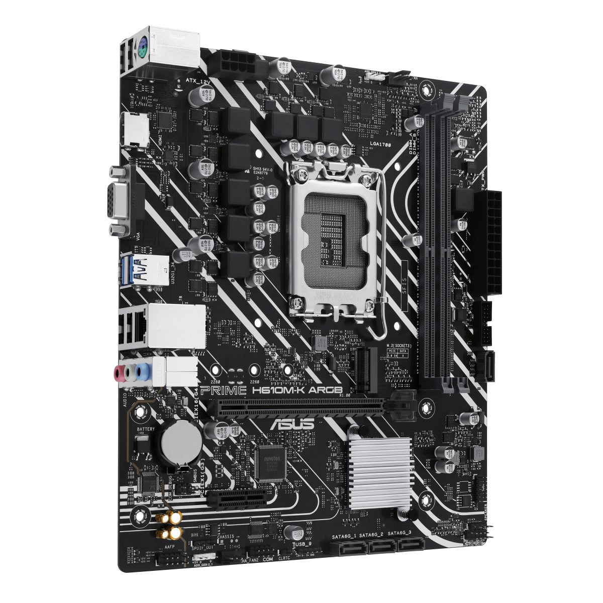 ASUS PRIME H610M-K ARGB LGA 1700 2DDR5 microATX 4xSATA MB 1xHDMI 2.1 1xD-Sub 1xM.2