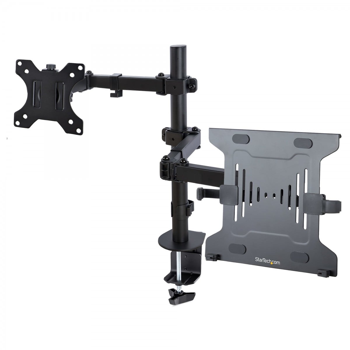 Monitor Arm with Laptop Tray Adjustable