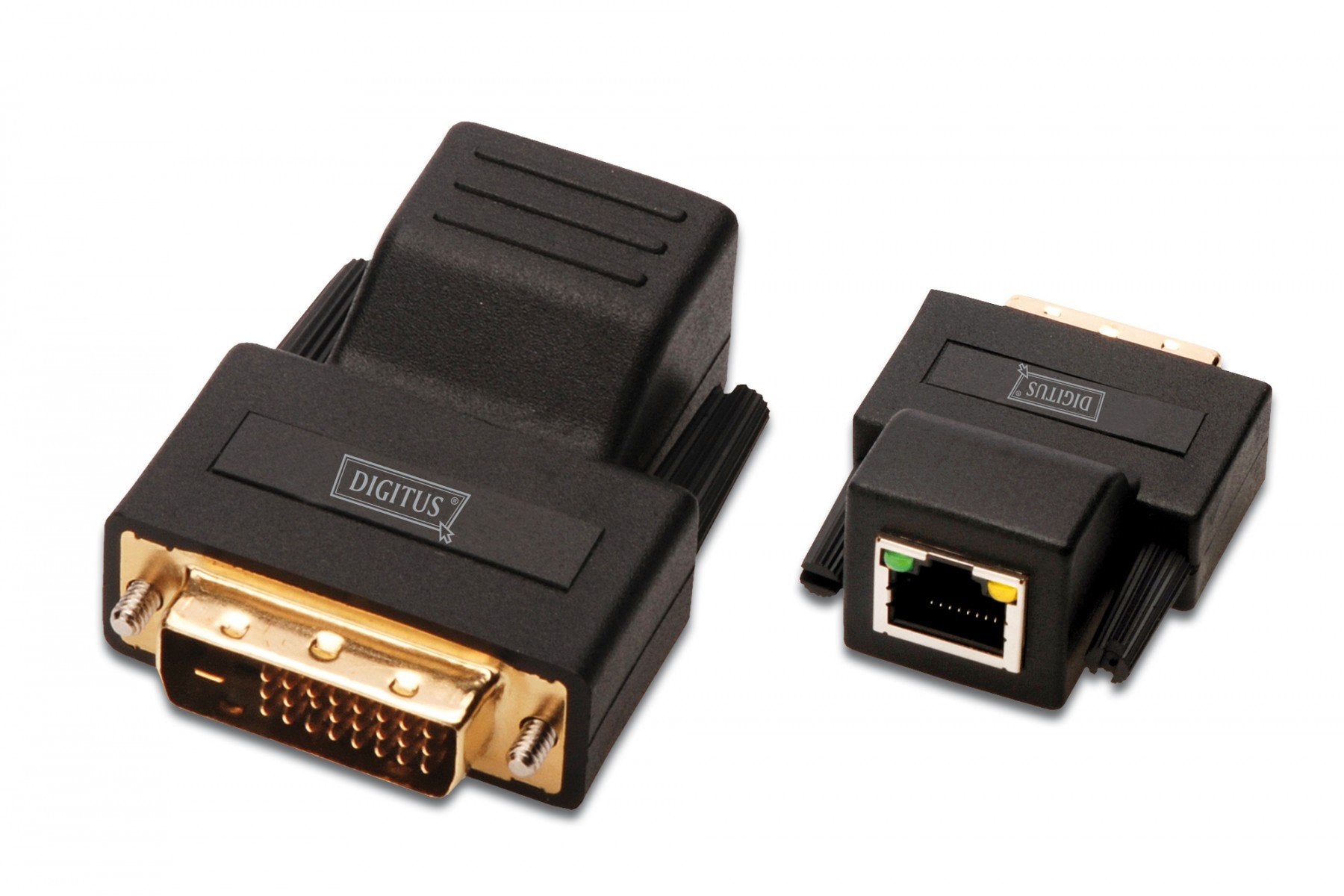 Digitus DS-54101 changeur de genre de câble RJ-45 F DVI-D M Noir